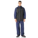 Boldfit Rain Coat For Men Waterproof With Pant Unisex Raincoat For Men Set Raincoat For Women Top & Bottom Combo Easy Adjustable Rain Coat Waterproof Bike Riding Poly PVC Guardian Navy XS-S