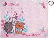 Disney Aristocats Pink Picture Purr-FECT Super Soft Photo Op Milestone Baby Blanket