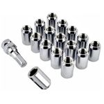 Alloy Wheel Nut Kit Compatible Suitable For Hyundai I10 I20 Creta Venue Grand Nios Aiura Xcent N Line Verna Punch Honda CARS City Ivtek Tata Cars Tiago Nexon Punch MG Cars MM 12 * 1.5 [16 Pcs+1 Key]