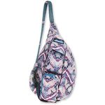 KAVU Mini Rope Sling Pack with Adjustable Rope Shoulder Strap, Purple Ikat, One size