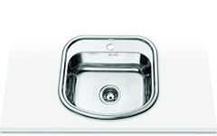 Edesa K2 SE 47 1C Top-Mounted Sink Semicircle Stainless Steel - Sink (Top-Mounted Sink, Semi-Circle, Stainless Steel, 1 Bowls, Semi-Circle)