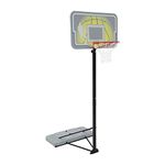 Lifetime 90992 Full-Size Height Adjustable Portable Basketball Hoop, 7.5 to 10 Foot Telescoping Adjustment, 44-Inch Impact Backboard Gray