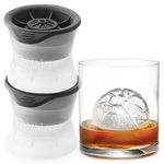 Tovolo Basketball Ice Molds, Set of 2 Basketball-Shaped Ice Sphere Molds, Stackable Sports Ice Molds, Sports-Themed Ice Makers, Giftable Sports Whiskey Ice Ball Molds, BPA-Free & Dishwasher-Safe