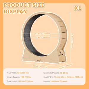 Homegroove XL Cat Exercise Wheel – Large Indoor Running Wheel
