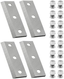 AWTURBO 4 Pack Wood Chipper Blades with Screw Compatible with Greatcircleusa GUO054 Mini Steel Wood Chipper, EFCUT C30, C30 Mini, C30 Lite&3-in-1 Wood Chippers Shredders,Landworks,Superhandy LCE12