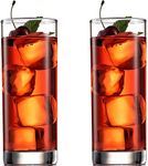 Paksh Novelty Italian Highball Glasses [Set of 6] Clear Heavy Base Tall Bar Glass - Drinking Glasses for Water, Juice, Beer, Wine, Whiskey, and Cocktails | 13-Ounce Cups