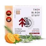 The Black Stuff Mens Natural Soap - Longer Lasting Handmade All Natural Mens Soap - Citrus Cedarwood Soap for Men