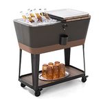 IceCove Durant 80 Quart Mobile Cooler Cart, Copper