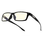 Gunnar Optiks RIO-00109 Riot Computer Glasses with Liquet Lenses, Block Blue Light, Anti-Glare, Minimize Digital Eye Strain, Prevent Headaches, Reduce Eye Fatigue and Sleep Better, Onyx/Liquet