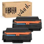 V4INK 2-Pack New Compatible Dell 1260 Toner Dell 331-7328 (RWXNT) Toner Cartridge for Dell B1260dn Dell B1260dnf Dell B1265dfw Dell B1265dnf Printer - Black - 2,500 Pages