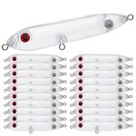 Ghanneey 20PCS Blanks Fishing Lures Blanks Crankbait Kit Unpainted Fishing Baits Fishing Topwater Wobblers Fishing Lure with 3D Fishing Eyes