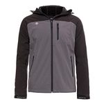 IZAS Men Basile Softshell Jacket - Dark Grey/Black, 2X-Large