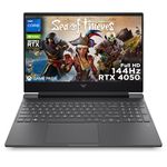 HP Victus 15" Gaming Laptop, Intel Core i7-12650H, 16 GB RAM, 512 GB SSD, NVIDIA GeForce RTX 4050 Graphics, FHD Display, 144Hz, Up to 8.5 hrs battery, Win 11, Mica Silver, 15-fa1003sa