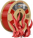 OVERTURE Silk Filament PLA 1.75mm Clog-Free Shiny 3D Printer Consumables, 1kg Spool (2.2lbs), Dimensional Accuracy +/- 0.05 mm (Silk, Silk Christmas Red)