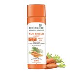 Biotique Bio Carrot Face & Body Sun Lotion | SPF 40 UVA/UVB Sunscreen | Prevents Ageing and Soothes Dry Skin| 100% Botanical Extracts | Suitable for All Skin Types | 190ml