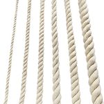 Cotton Rope Thick Rope White Rope Noose Soft Rope 10mm Decking Rope For Garden Macrame Plant Hanger Kit (4M)