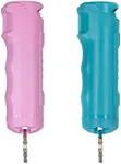 Police Magnum Keychain Pepper Spray Flip Top Safety- Maximum Strength- Tactical Women & Men's Self Defense - Made in The USA -2 Pack Teal & Soft Pink FT