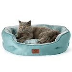 Bedsure Small Dog Bed for Small Dogs Washable - Round Cat Beds for Indoor Cats, Round Pet Bed for Puppy and Kitten with Slip-Resistant Bottom, Washed Blue, 25 Inches