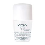 Vichy Anti-Perspirant Roll-on Women's Deodorant for Sensitive or Depilated Skin, 24 Hour Sweat Protection and Anti-Odor, No Irritation, Hypoallergenic, Paraben-Free, 50ML