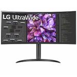LG 34" (86.36 cm) 21:9 Curved UltraWide™ Monitor QHD (3440 x 1440), IPS, HDR 10, sRGB 99%, Speaker (7W x 2), Height Adjustment, HDMI, DP, USB-C with 90W PD, LAN (RJ45) Port, HP Out, 34WQ75C (Black)
