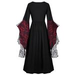 Halloween Costumes,Maxi Dress,Gothic Dress Halloween,Adult Halloween Costumes Women Plus Size,Vampire Dress Women,Carpet Evening Dress,Halloween Blood Splatter Prom Dress A-red