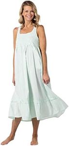 The 1 for U Cotton Nightgowns for Women - Victorian Nightgown, Paige 100% Cotton Gown, Sea Glass, XX-Large