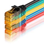 SEBSON CAT6 Ethernet Cable 0.5m, 5 Pack, Gigabit Lan Network Cable RJ45, 1000Mbit/s High Speed, U-UTP, Patch Cable for Router, PC, TV