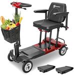 [2026 Upgrade] Aotedor Ultra Lightweight Mobility Scooters for Adults, 36Lbs Foldable Motorized Scooter for Seniors with 2 Lithium Batteries All Terrain Electric Power Scooter Airline Approved