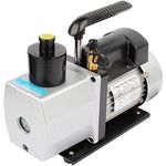 GCCSJ 5CFM 1/2HP Dual Stage Vacuum Pump Rotary Vane HVAC Refrigeration Air Conditioning AC Air Tool 25 Microns 320 ML 110V 60Hz HVAC Wine Degassing Durable and Reliable Rotary Vane Deep Pump