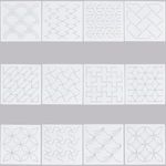 FREEBLOSS 12Pcs 5.5 * 5.5inch Plastic Sashiko Stencils, Drawing Line Template for Hand Quilting Sashiko Patterns Templates Embroidery Stencils for Hand Sewing Lovers