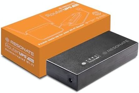 RESONATE RouterUPS® Pro | 30% more Backup | Jio Fiber & Airtel Xstream | Up to 8 hours, 4x2600mAh | Router Mini UPS | For Advanced Routers, WFH VPN Friendly | 12V, <3A | Safety BIS, CE, RoHS Certified
