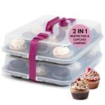 KPKitchen Cupcake Carrier - Perfect for Muffin Pan and Transportation - Muffin Cups