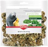 Kaytee Granola Bites with Super Foods Spinach and Kale for Pet Birds, Conure, Cockatiel, Lovebird, Parakeet, Amazon, African Grey, Ecletus, Pionus, Cockatoos and Macaws, 4.50 Ounce (Pack of 1)