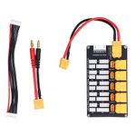 XT30 XT60 Plug 2‑6S Lithium Batteries Balanced Charging Board Lipo Battery Parallel Charging Board for IMAX B6 Charger