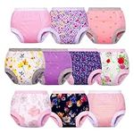 BIG ELEPHANT Potty Training Underwear for Girls, Soft and Absorbent Cotton Training Pants for Toddler (Brilliant Garden, 5T)