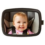 Munchkin Baby In-Sight Pivoting Car Seat Mirror| Wide Angle Baby Car Mirror for Rear Facing Babies & Toddlers| XL Child Car Mirror| 100% Shatterproof & Crash Tested| Essential Baby Car Accessories