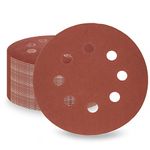 LESNIC 125mm Sanding Discs 50 pcs, 240 Grit Sanding Sheets 5in 8 Holes Pads Hook and Loop for Orbit Orbital Sander and All Oscillating Tools