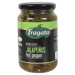 Fragata Nacho Sliced Jalapeños Hot Pepper 350g | Ready to Eat, Healthy Snack | Gluten Free, Fresh Jalapeños | for Pizza, Salads, Nachos and Sandwiches