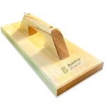 BUILDINGSHOP Mason Tools Set - Wooden Trowel for Cement Works, Essential Plastering Tools for Building Construction for Skilled Craftsmen (12 X 6 (Round Handle))