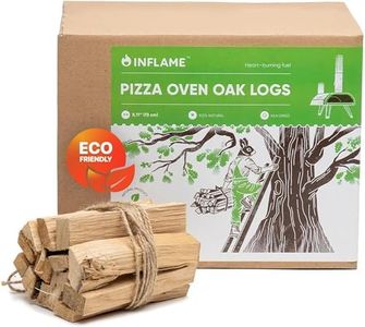 Inflame Oak Pizza Oven Wood - Kiln-Dried 5-inch Mini Logs, Bark-Free Firewood for Pizza Ovens, Ooni, Gozney, Solo Stove, BBQ, Grills & Smokers