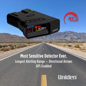 Uniden R7 Long Range Radar Detector – Dual Antenna, Voice Alerts