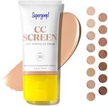 Supergoop! CC Screen - SPF 50 PA++++ CC Cream, 100% Mineral Color-Corrector & Broad Spectrum Sunscreen - Tinted Moisturizer, Concealer & Buildable Coverage Foundation - 1.6 fl oz