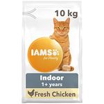 IAMS Indoor Complete Dry Cat Food for Adult and Senior Cats with Chicken 10 kg