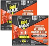 Raid Max Fogger, Insect Killer for Mosquito, Ant, Roach, Spider, Flea, for Indoor Use 6.3 Ounce (Pack of 2)