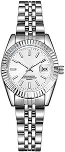 Women's Watches Classic Silver Stainless Steel Waterproof Quartz Watch Fashion Ladies Watches for Women (Classic Silver)