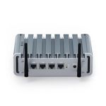 Firewall Micro Appliance Celeron J4125, Fanless Firewall Mini PC 2.5gbe, i225 NICs 4 Lan Port, HD, VGA, Wifi, SIM-slot, 8GB DDR4 RAM 128GB SSD, Small Server pc Router PC, AES NI, WatchDog