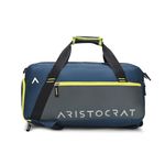 Aristocrat Power 52cm Gym Duffle Bag for Men and Women with Multiple Pockets and Separate Shoe Compartment for Travel, Sports and Workouts (Blue)