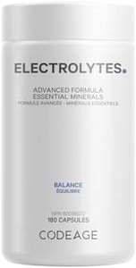 Keto Electrolytes Supplement – Vegan Electrolyte Tablets w Magnesium, Potassium, Calcium & Salt - Electrolyte Powder Salt Pills & Drink Hydration Supplements – Non-GMO, Keto Diet -180 Capsules