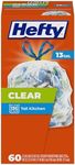 Hefty Clear Trash Bags, Clear, 13 G