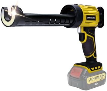 Cordless Caulking Gun for De-walt 20V Batteries,No-Drip Caulking Gun with LED Light,10oz/300ml,4-speed Adjustable Caulking Gun,Filling and Sealing Tool for Windows,Doors,Floors and Walls.